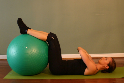 Elevated crunches sales