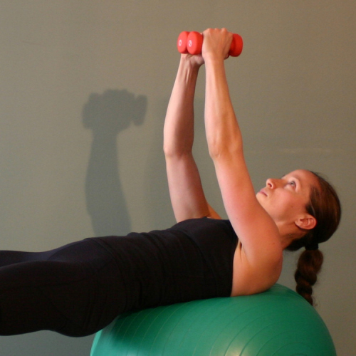 Stability ball sales dumbbell fly